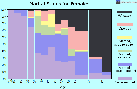Zip code 15104 marital status for females