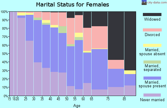 Zip code 15216 marital status for females