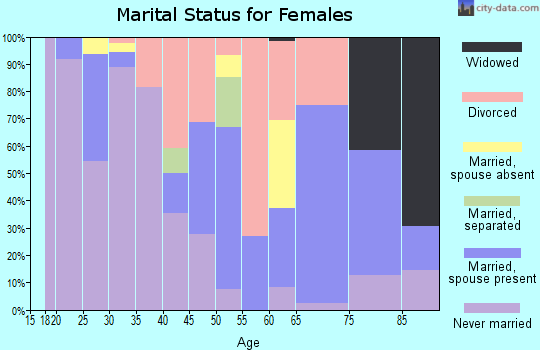 Zip code 15222 marital status for females