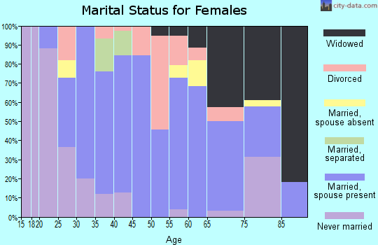 Zip code 15338 marital status for females