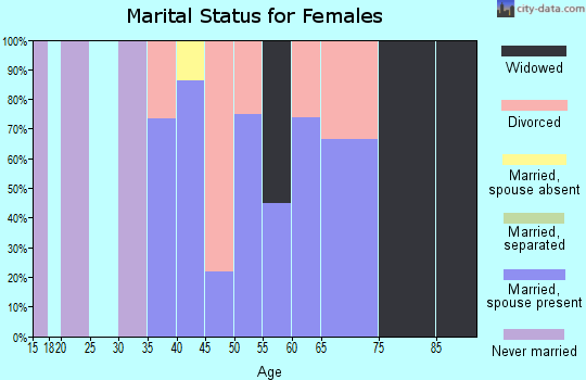 Zip code 15346 marital status for females