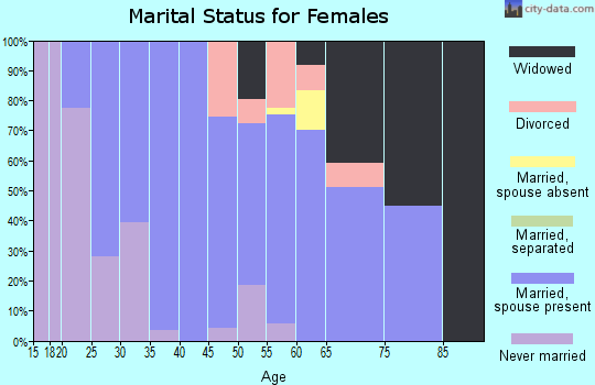 Zip code 15376 marital status for females