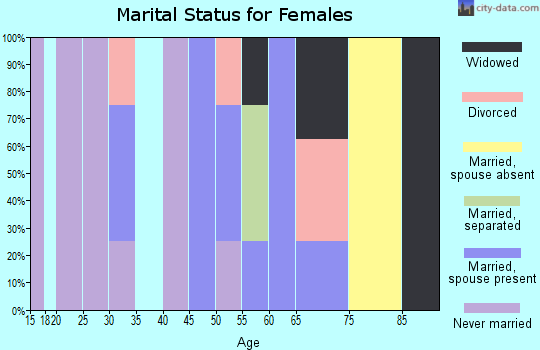 Zip code 15379 marital status for females