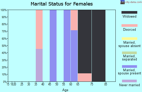 Zip code 15440 marital status for females