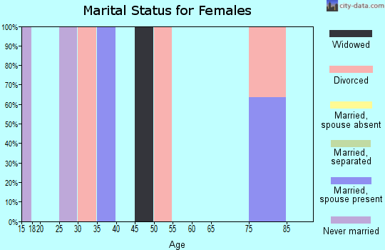 Zip code 15455 marital status for females