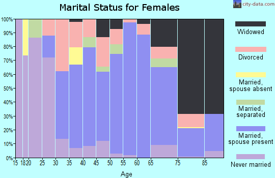Zip code 15473 marital status for females