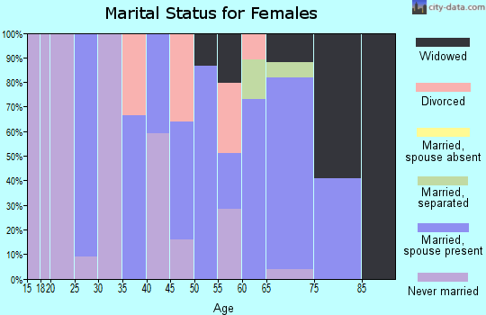 Zip code 15477 marital status for females