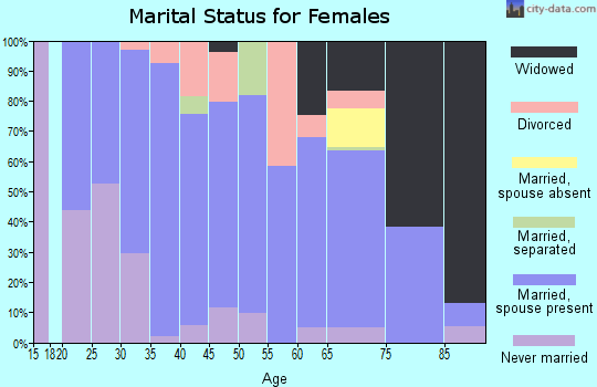 Zip code 15486 marital status for females