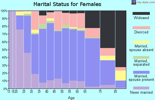 Zip code 15501 marital status for females