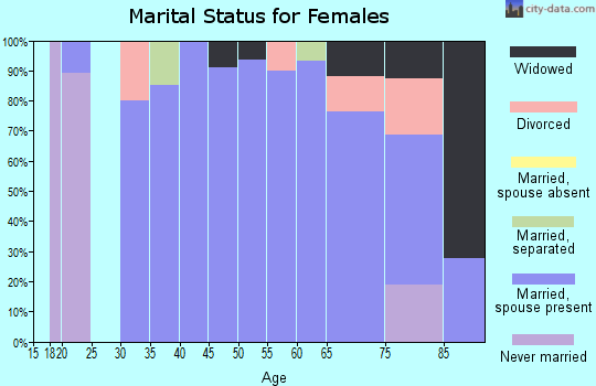 Zip code 15551 marital status for females