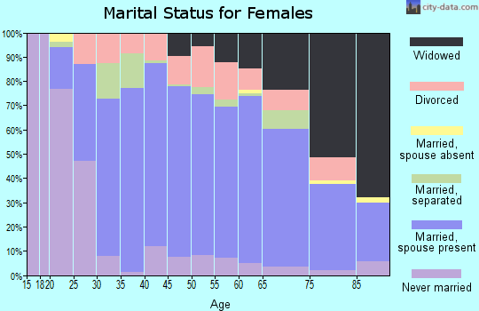 Zip code 15613 marital status for females