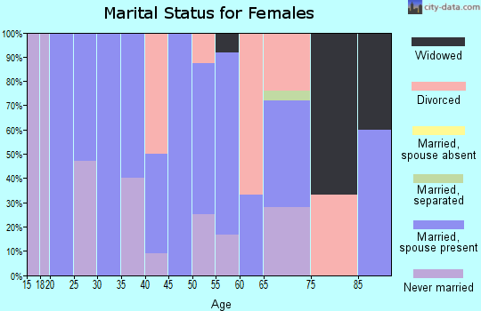 Zip code 15617 marital status for females