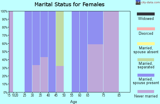 Zip code 15634 marital status for females