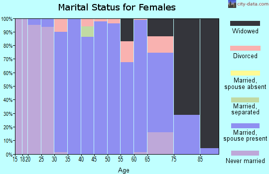 Zip code 15639 marital status for females
