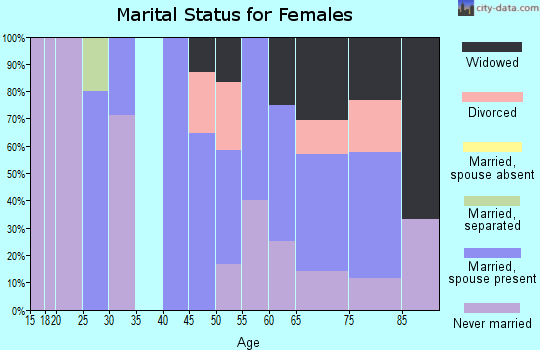 Zip code 15641 marital status for females