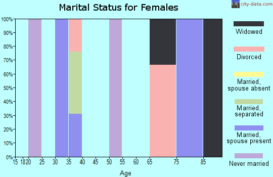Zip code 15678 marital status for females