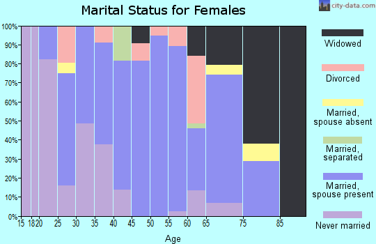 Zip code 15724 marital status for females