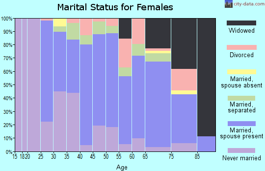 Zip code 15728 marital status for females