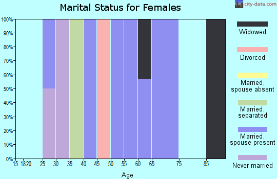 Zip code 15756 marital status for females