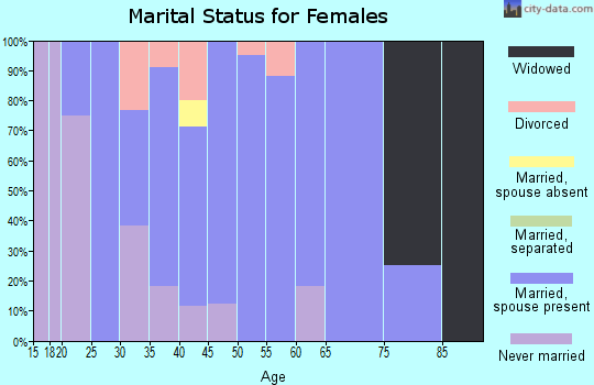Zip code 15762 marital status for females