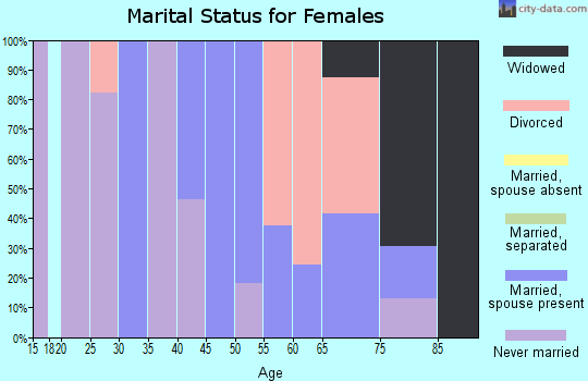 Zip code 15775 marital status for females