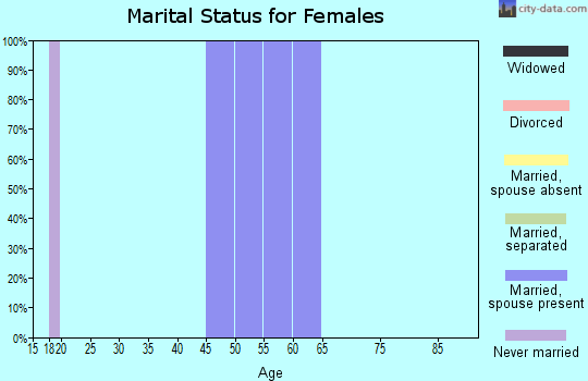Zip code 15776 marital status for females