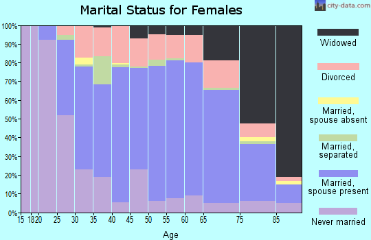 Zip code 15905 marital status for females