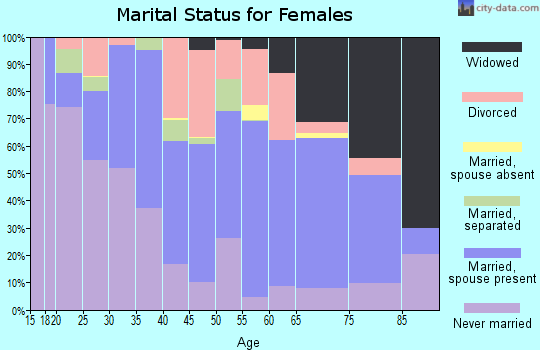 Zip code 15906 marital status for females