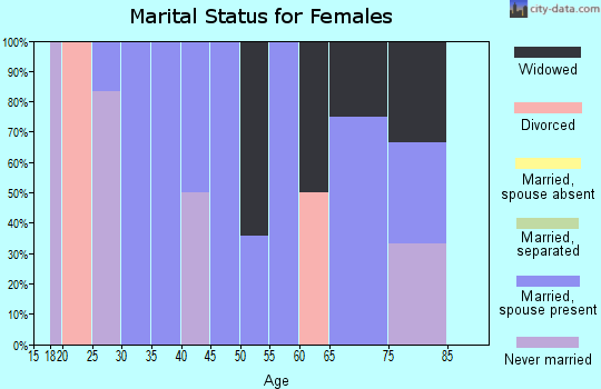 Zip code 15925 marital status for females