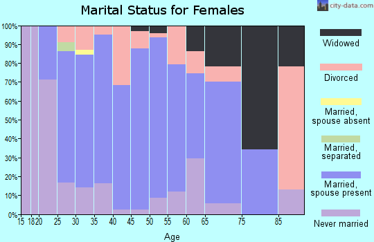Zip code 15956 marital status for females