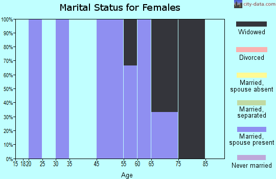 Zip code 16234 marital status for females