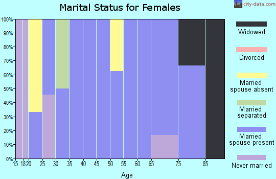 Zip code 16246 marital status for females