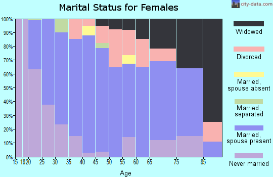 Zip code 16255 marital status for females