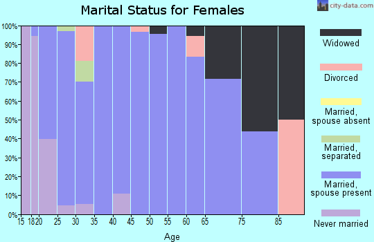 Zip code 16256 marital status for females