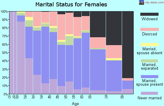 Zip code 16602 marital status for females