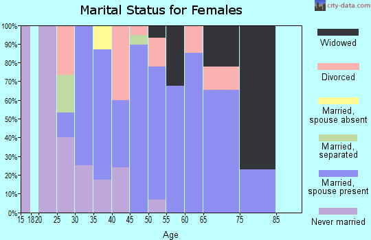Zip code 16640 marital status for females