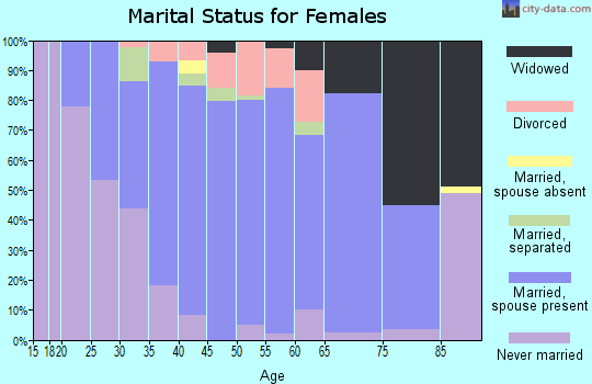 Zip code 16646 marital status for females