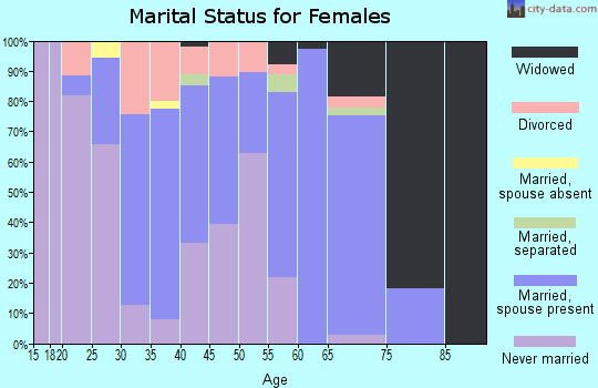 Zip code 16666 marital status for females