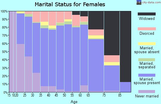 Zip code 17020 marital status for females