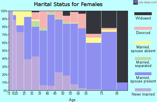 Zip code 17032 marital status for females