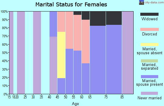 Zip code 17064 marital status for females