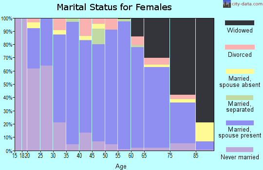 Zip code 17067 marital status for females