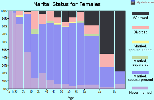 Zip code 17074 marital status for females