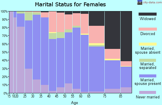 Zip code 17078 marital status for females