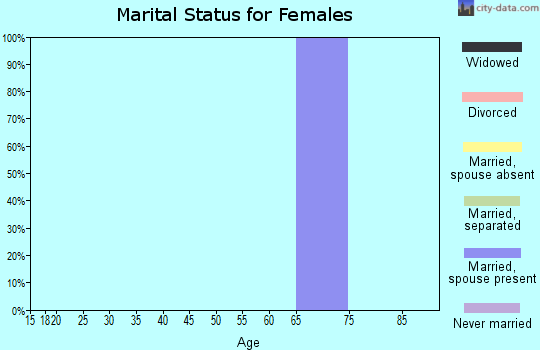 Zip code 17081 marital status for females