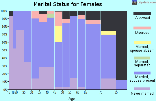 Zip code 17086 marital status for females