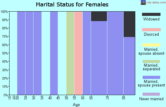 Zip code 17088 marital status for females