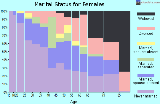 Zip code 17104 marital status for females