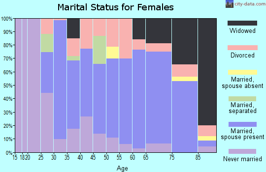 Zip code 17222 marital status for females