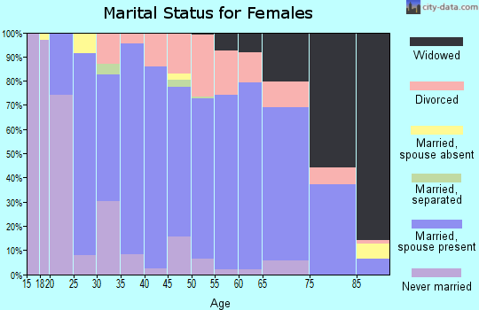 Zip code 17236 marital status for females